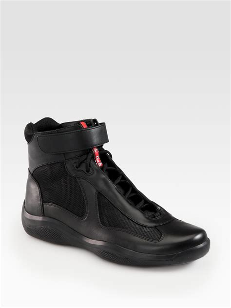 prada tennis shoes mens|prada shoes men high top.